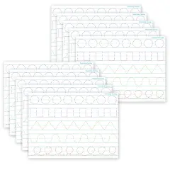 Smart Poly&reg; PosterMat Pals&trade; Space Savers, 13" x 9-1/2", Prewriting Tracing, Pack of 10