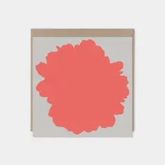 Vermillion Flower Silhouette Card