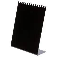 Plymor Black Acrylic Necklace Display Stand With Top Hooks, 10.625" W x 4" D x 13.5" H