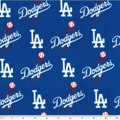 Licensed MLB Los Angeles Dodgers Blue Cotton 6642-B Fabric by the Yard