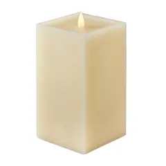 Classic Motion Flameless Square Candle 4x8 Ivory