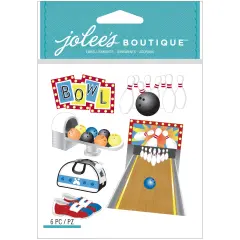 Jolee's Boutique Dimensional Stickers - Bowling Alley, 6pcs