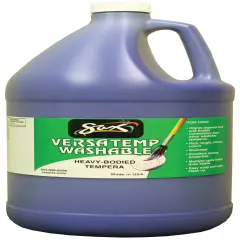 Sax Versatemp Washable Heavy-Bodied Tempera Paint, 1 Gallon, Primary Blue