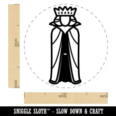 Regal Noble Queen Medieval Crown Self-Inking Rubber Stamp Crafting Planners Lime Green