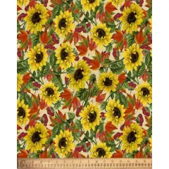 Harvest Floral Cotton Fabric | By the Yard | Sewing and Crafting | 44 inches wide