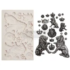 Finnabair Moulds - Regal Lions - 1 pc, 5"x8"x8mm