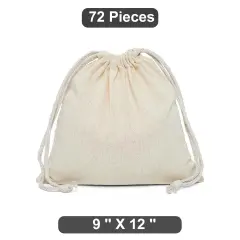 Large 9" x 12" Plain Cotton Muslin Pouch