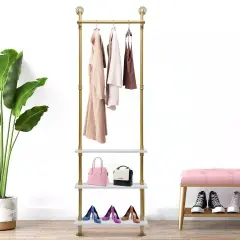 Garment Rack Wall-Mounted Clothes Display Stand Clothing Rack Shelf Home Decor