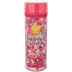 Wilton Purple and Pink Hearts Valentine's Day Sprinkle Mix 4.08 oz.