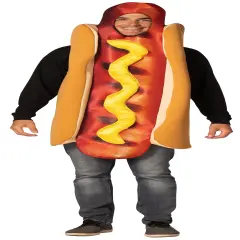 Hot Dog Grilled in Bun Ultimate Halloween Costume, Adult One Size & Plus Size