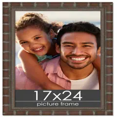 17x24 Modern Bamboo Picture Frame with UV-Resistant Acrylic & Acid Free Backing, Available in5 Finishes - Gold, Silver, Brown, Black, and Natural
