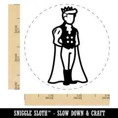 Regal Noble Prince Medieval Crown Self-Inking Rubber Stamp Crafting Planners Fuchsia
