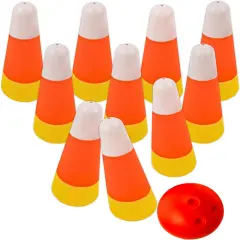 4E&rsquo;s Novelty Candy Corn Bowling Game &ndash; Fun Fall Carnival & Halloween Party Game for Kids & Adults, Indoor/Outdoor Trunk or Treat Activity, Thanksgiving Yard Game & Festival Party Supply