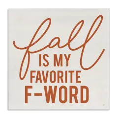 Funny Fall F-Word Phrase Canvas Art