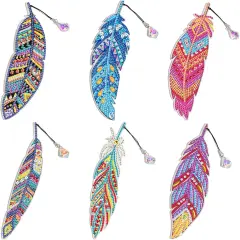6 Pack Diamond Painting Bookmarks Kits for Read