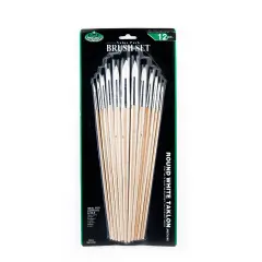 RSET-9606 | 12pc White Taklon Round Brush Set