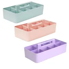 Enjoy Organizer |Portable Caddy, DIY Dividers, 8 Compartments, School Office Supplies Home Business Organizer,Portable Basket with Handle Made in USA