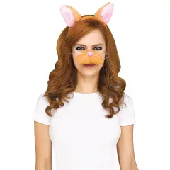 Kitty Selfie Character Kit Cat Costume Headband Stick and Tail