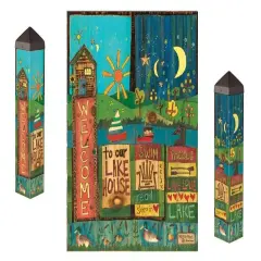 Live Love Lake Art Pole 20 Inches Tall Painted Peace