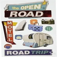 Paper House The Open Road Dimensional Stickers