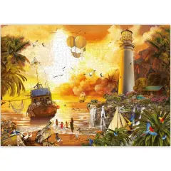 QUOKKA 1000 Pieces Puzzle for Adults and Up - Jigsaw Puzzles for Men and Women - Lighthouse Activity for Kids Ages 8-12 and Up - Colourful Game Toy for Family