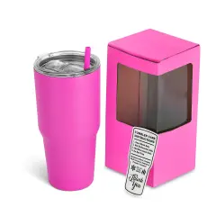 Makerflo 30 oz Powder Coated Tumbler and Handle Sold Separately, Includes a Sliding Splash & Leak Proof Lid, Ideal for Craft and Personalization (Laser Engraving, UV DTF, Epoxy, and Vinyl)
