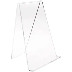 Plymor Clear Acrylic Book Easel with 0.875" Flat Ledge, 7" W x 6.5" D x 9" H