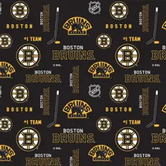 NHL Licensed Boston Bruins 169-BRU Cotton Fabric by the Yard