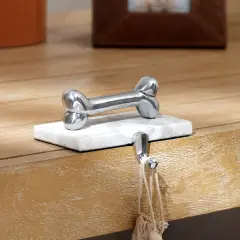 Marble & Shiny Polish Stocking Holder - Dog bone Design