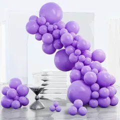 Lavender Balloons, 85 pcs Light Purple Balloons Different Sizes Pack of 18 Inch 12 Inch 10 Inch 5 Inch Purple Balloons for Balloon Garland or Balloon Arch as Party Decorations, Purple-Y15