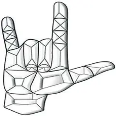 6" x 8-1/4" Exquisite Clear Glass I Luv U Hand Bevel Cluster EC168