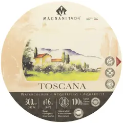 Magnani Aquarello Toscana Round Watercolor Block 6.3"-White 20 Sheets