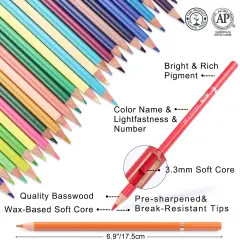 55 Pack Colored Pencils Set for Adult Coloring,52 Colors Coloring Pencils with Extras,Drawing Pencils Art Craft Supplies for Adults Beginners