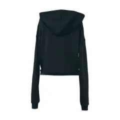 Bella + Canvas Cropped Fleece Hoodie - Black, Size Medium