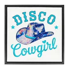 Stupell Industries Turquoise Disco Cowgirl Floating Frame Design by Amanda Greenwood