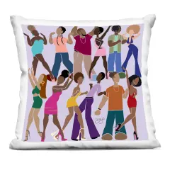 Stupell Industries Peace Fashion & Dancing Indoor Pillow, 18 x 7 x 18