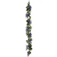 6' Artificial Wisteria Garland Purple &ndash; Lush Hanging Vine for Wedding, Party & Home D&eacute;cor - 2 Pieces