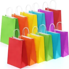24Pcs 10x5x13 Kraft Paper Party Favor Gift Bags