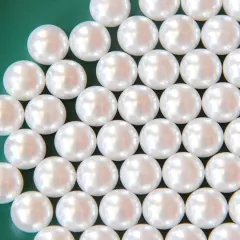 50PCS No Hole Pearls Vase Fillers, 20MM White Pearls for Craft No Holes, Faux Plastic Makeup Round Pearls Beads for Table Scatter, Wedding, Birthday, Home Decoration