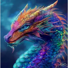 Paint by Numbers Kits for Adults Colorful Dragon Paint by Number for Adults Beginner Animal Drawing Paintwork with 3 Paintbrushes Acrylic Canvas Painting 16x20 Inch