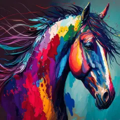 Paint by Numbers for Adults Beginner Horse Paint by Number Kits DIY Acrylic Painting for Adults Kids Paint by Number Abstract Paint by Number Arts Craft, 16 x20 Inch