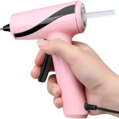 Hot Glue Gun, Fast Preheating Hot Melt Glue Gun, Anti-Drip Nozzle, Stand-Up Magnetic Mini Glue Gun Kit for Crafts School DIY Arts Home Quick Repairs