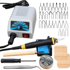 LH20 Wood Burning Kit,Wood Burning Tool, Adjustable Temperature Wood Burner Kit,professional wood burning kit for Adults Beginners Craft,pyrography pen Comes With 30Pyrography Wire Tips