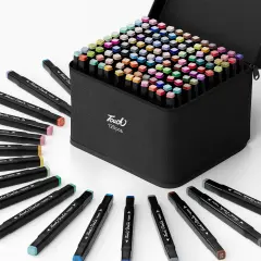 120 Colors Alcohol Markers,Dual Tip Art Markers Waterproof Ink Coloring Markers for Artists,Art Marker Set Drawing Colorful Markers for Painting,Note,Marking,Christmas Gift