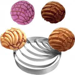 Concha Cutter Mexican Bread Mold - Conchas Stamp 4.1IN,Marranitos Cookie Cutter,Cookie Cutter Mexican Kitchen Accessories,Marcador De Conchas De Pan Mexicano