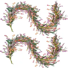 Artificial Flowers Garland, 6.1FT Spring/Summer Vine Flowers, Silk Hanging Flowers Decor for Arch Wall Closet Table Indoor Home Wedding Party Decoration