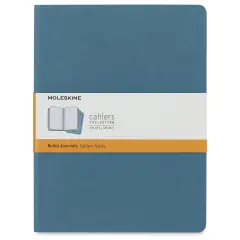 Moleskine Cahier Journals - 9-3/4" x 7-1/2" , Ruled, Brisk Blue, Pkg of 3