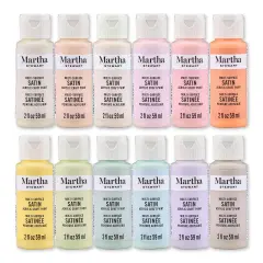 Martha Stewart&trade; Hushed Hues - Multi-Surface Satin Paint Set - 12 pc. - 68662