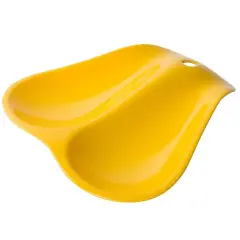 Hutzler Twin Double Melamine Spoon Rest - Sleek Design Holds 2 Large Spoons Yellow