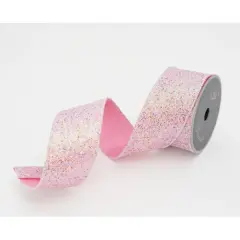 2.5" Fairy Dust Ribbon: Pink (10 Yards)